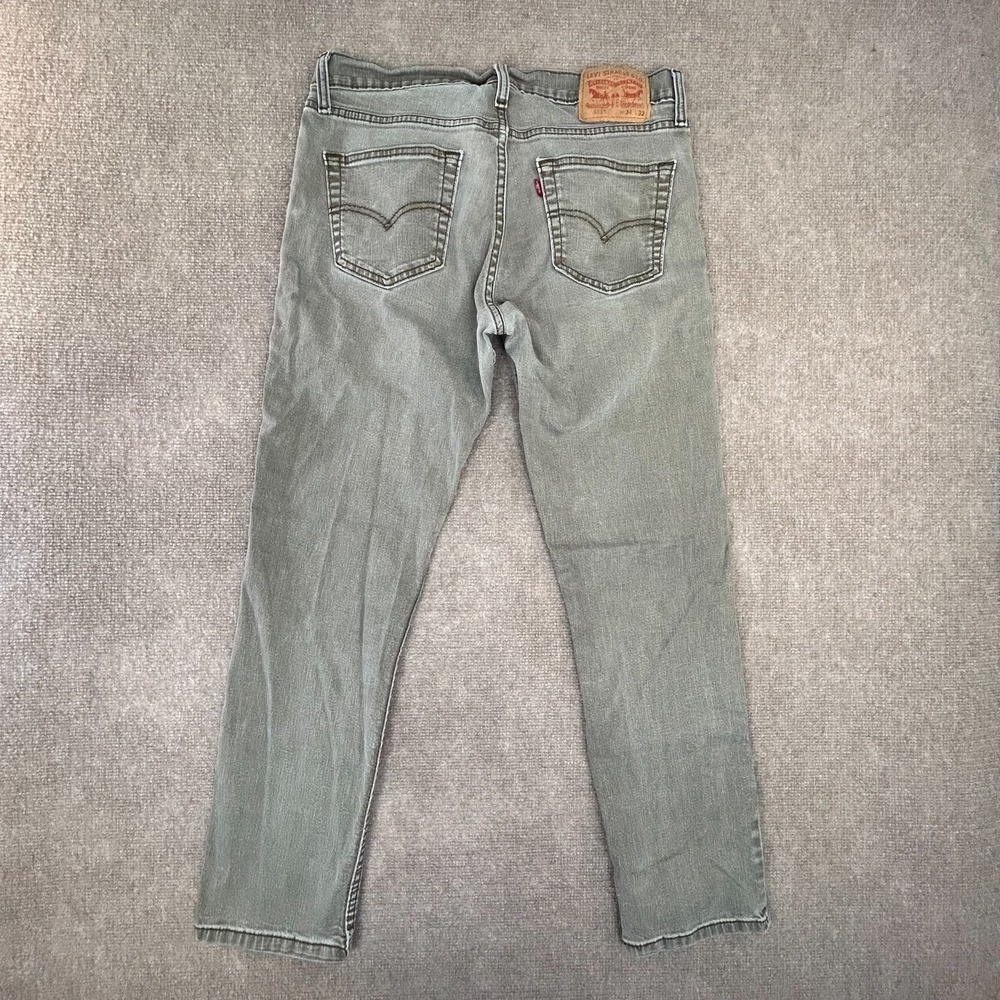 Levi's Jeans Mens 34x32 Green Cotton 5 Pockets Stretch Streetwear Straight Leg - Picture 3 of 16